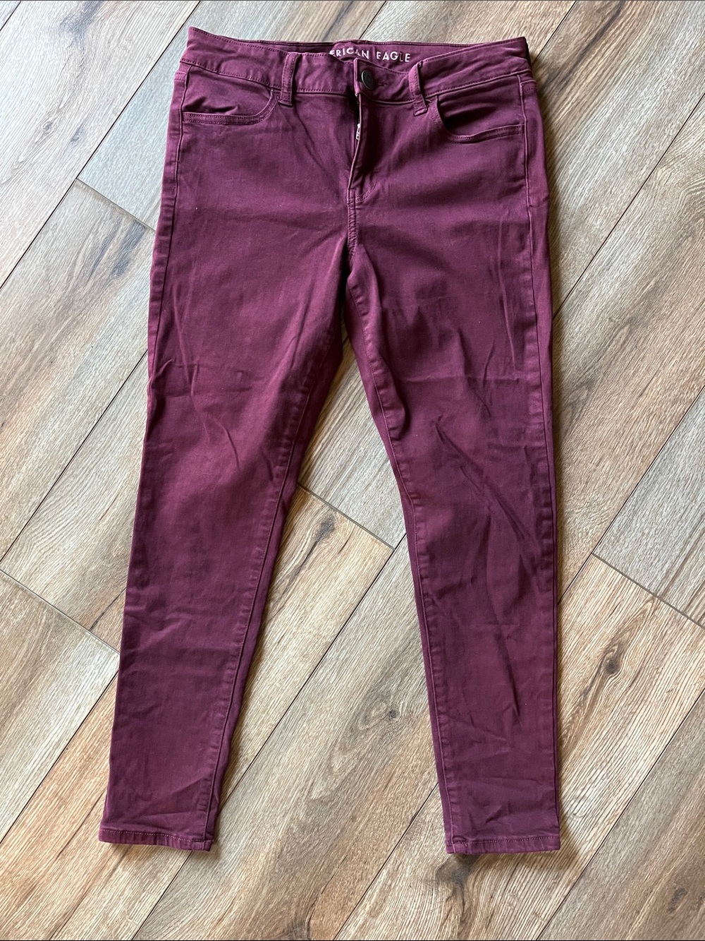 American Eagle Outfitters Women’s Skinny Jeans in Deep Burgundy